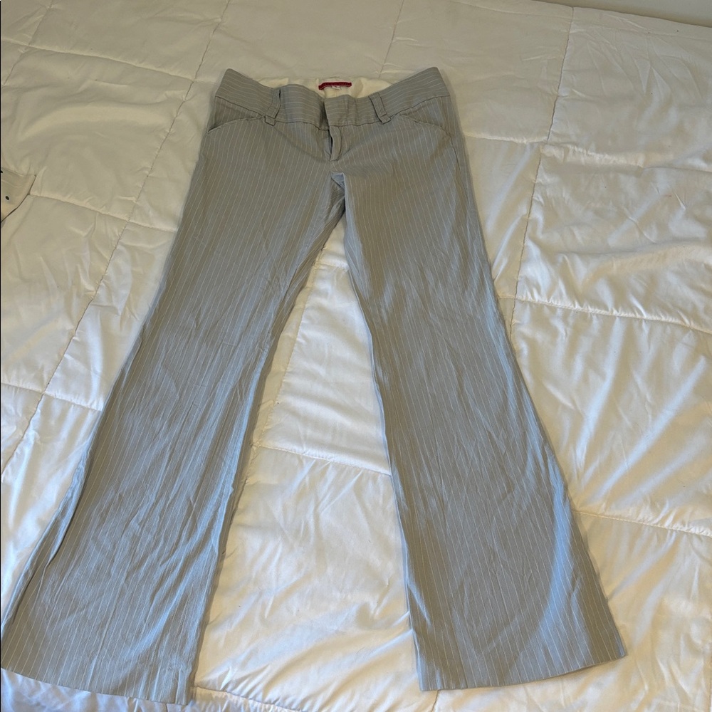 Alice + Olivia Gray Pinstripe Pants
